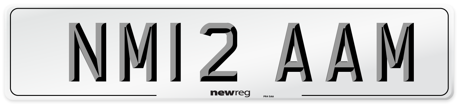 NM12 AAM Number Plate from New Reg